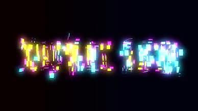 AE模板赛博朋克字体霓虹灯特效转场视频的预览图